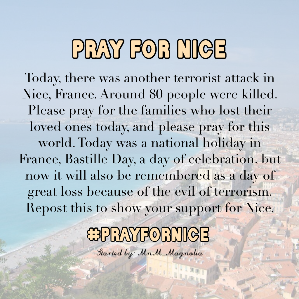 💙Tap💙

#prayfornice. Also, please pray for my younger brother who broke his arm today and will be having surgery on it tomorrow. He's brave and I know he will be alright, and we've got tons of people praying for him, so why not a few more? Thanks guys!❤️