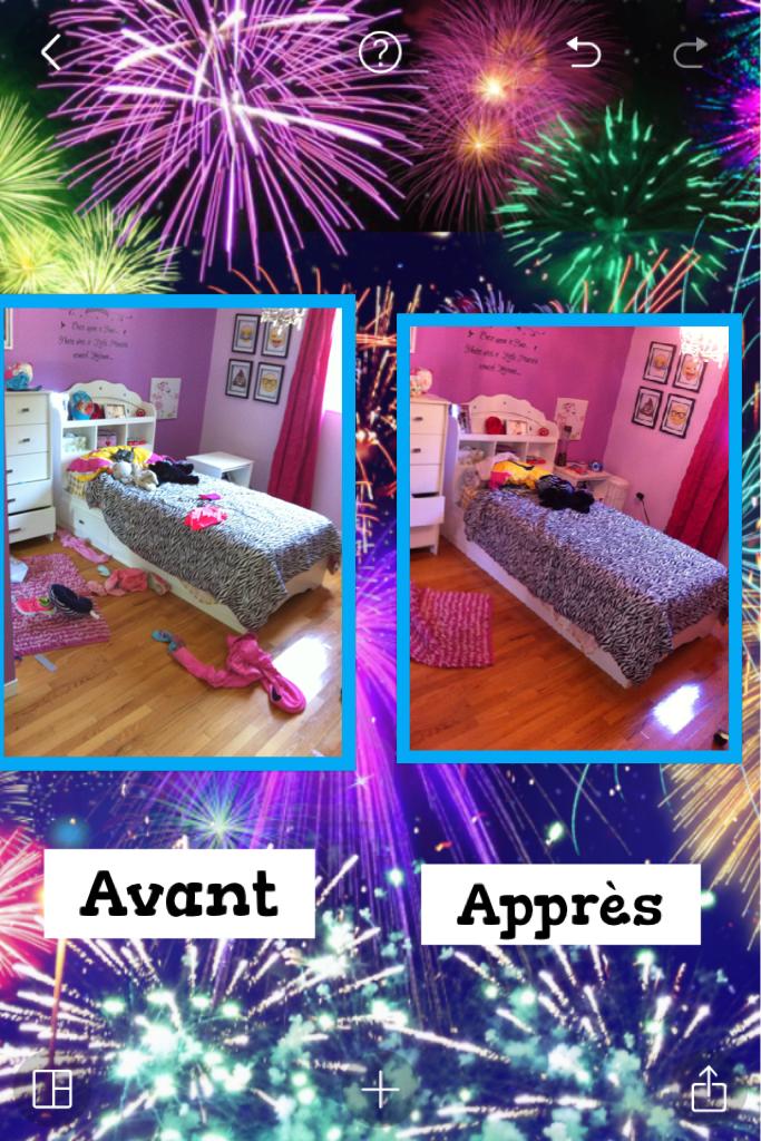 My room:Before and after
Ma chambre:Avant et apprès
