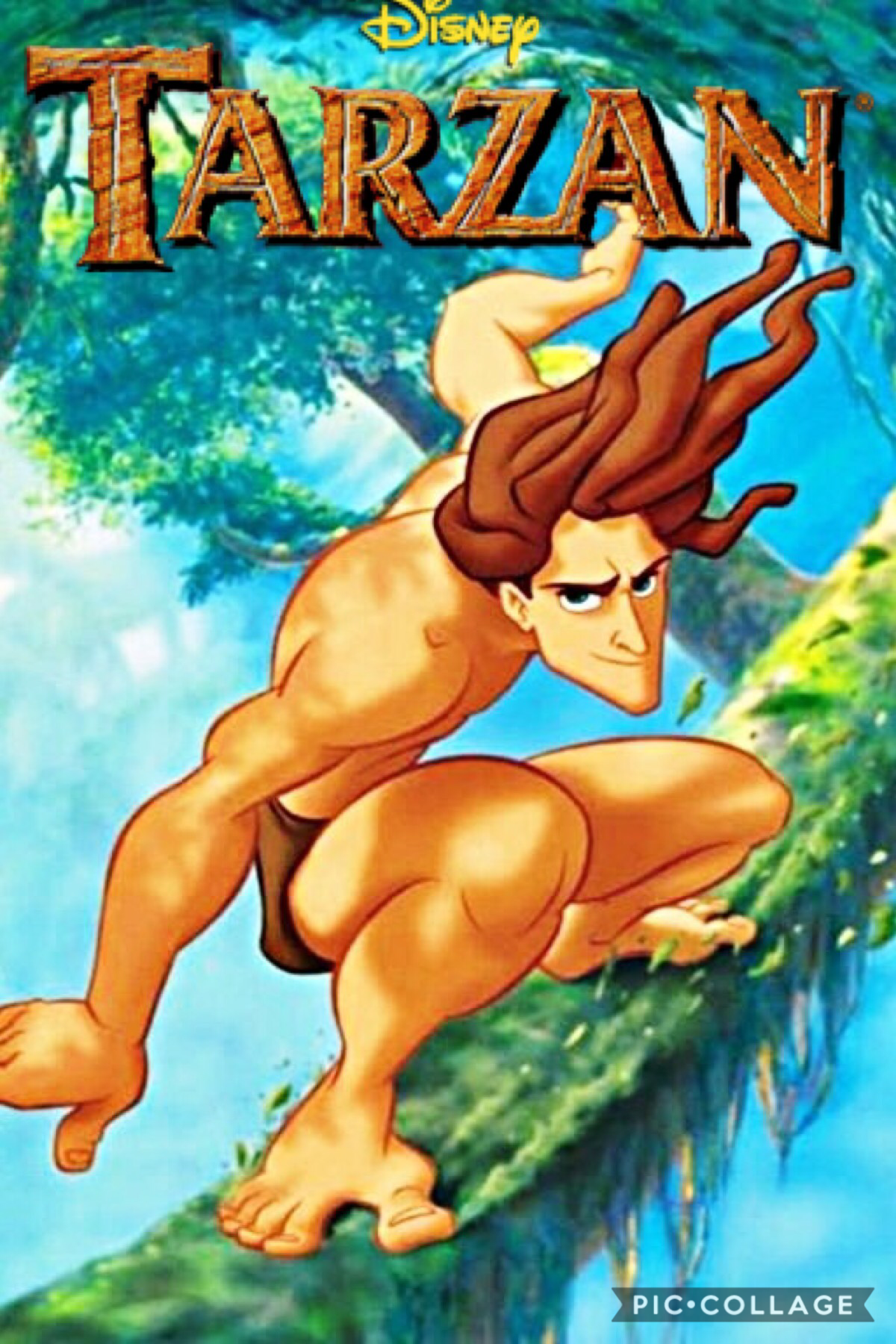 This is Tarzan surfing through the trees