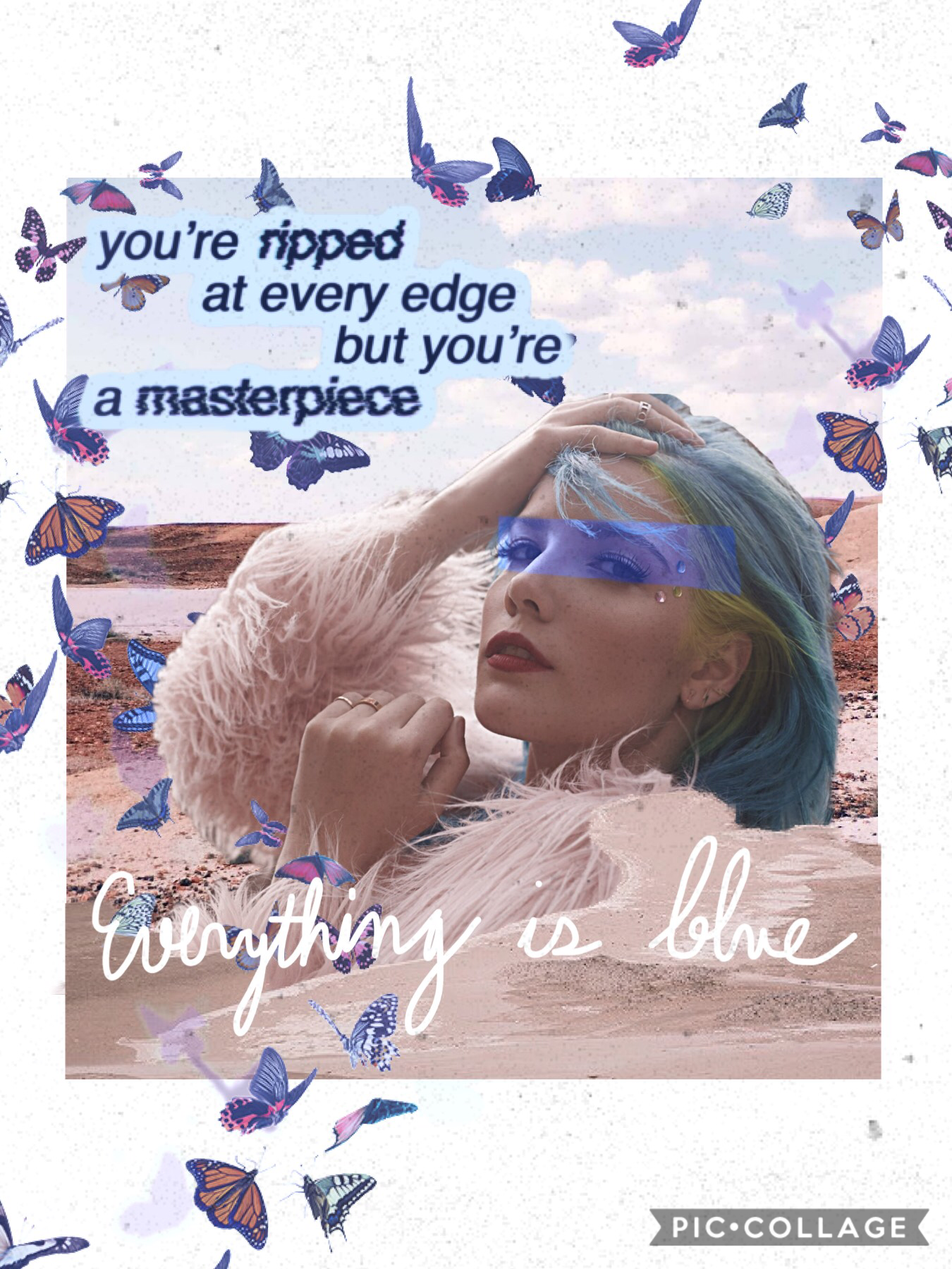 Idk but I did a Halsey collage🌊🦋🌬☁️


