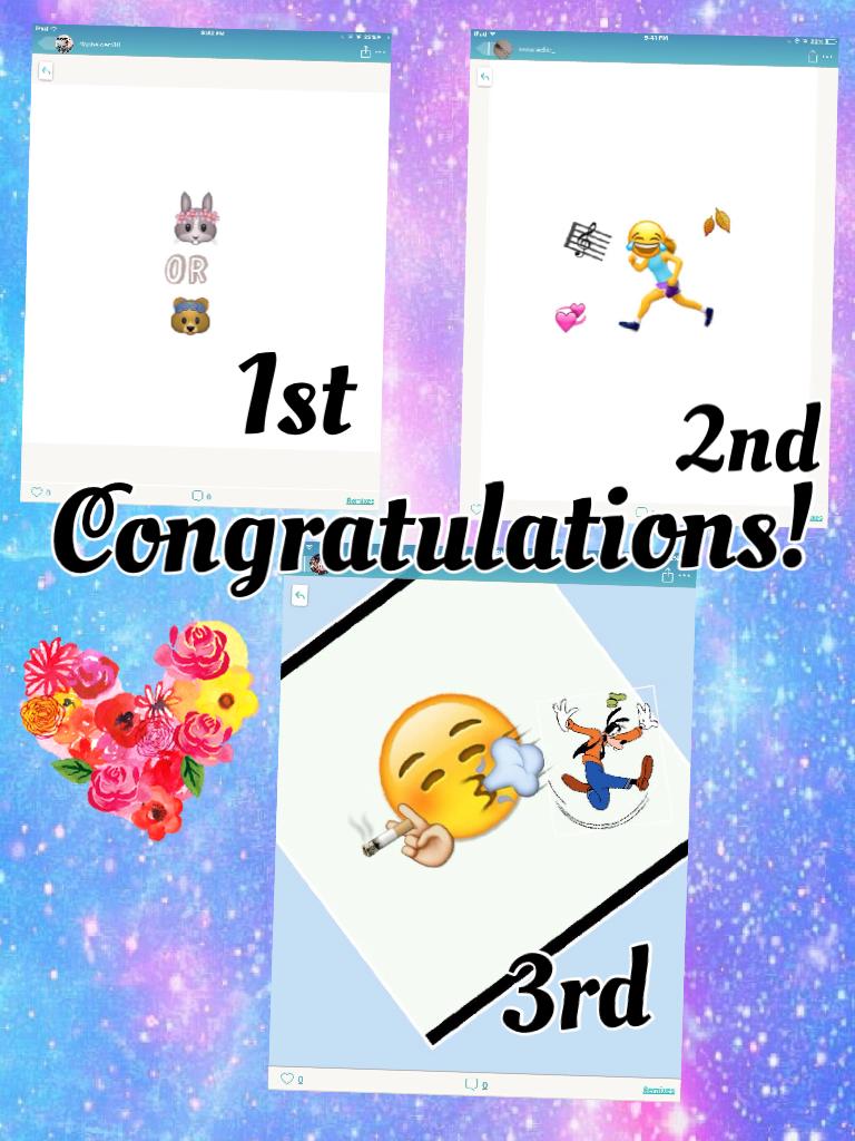 Congratulations! For those who win!❤️🌸🌹🌺🌻