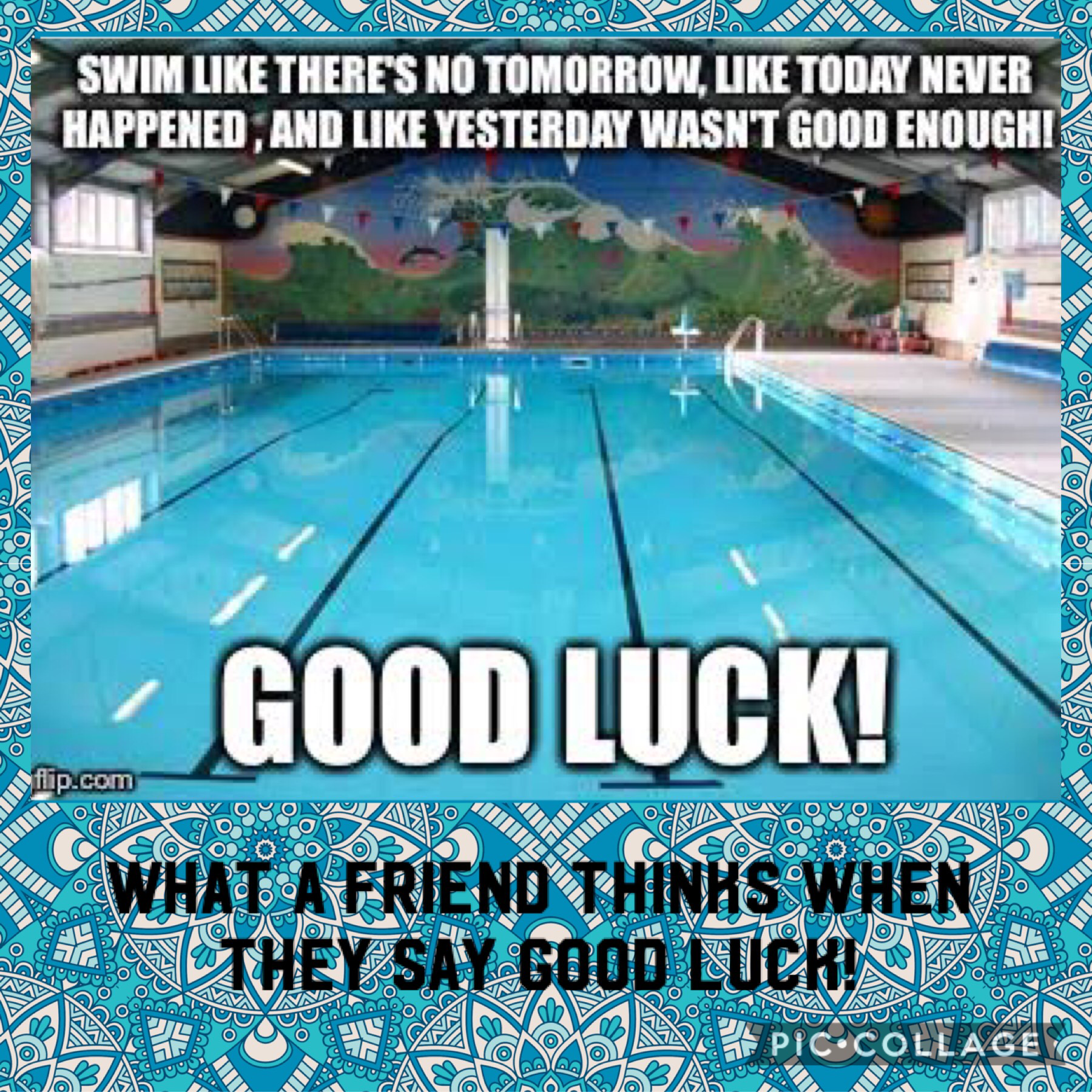 What a friend thinks when they say good luck!
