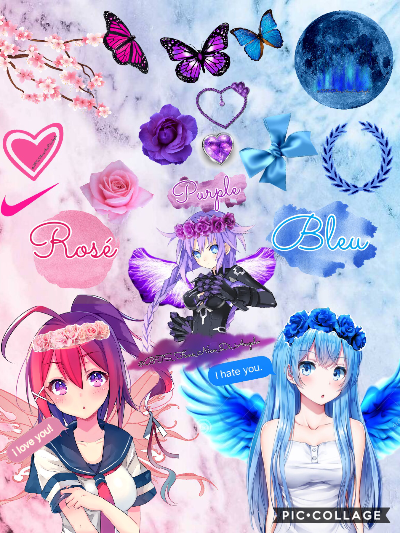 Pink, Purple and Blue characters edits (?)