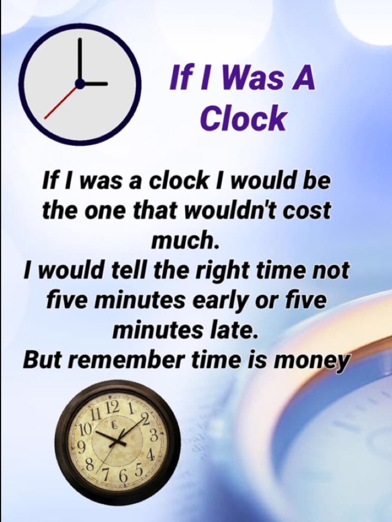 If I was a clock⏰⏰