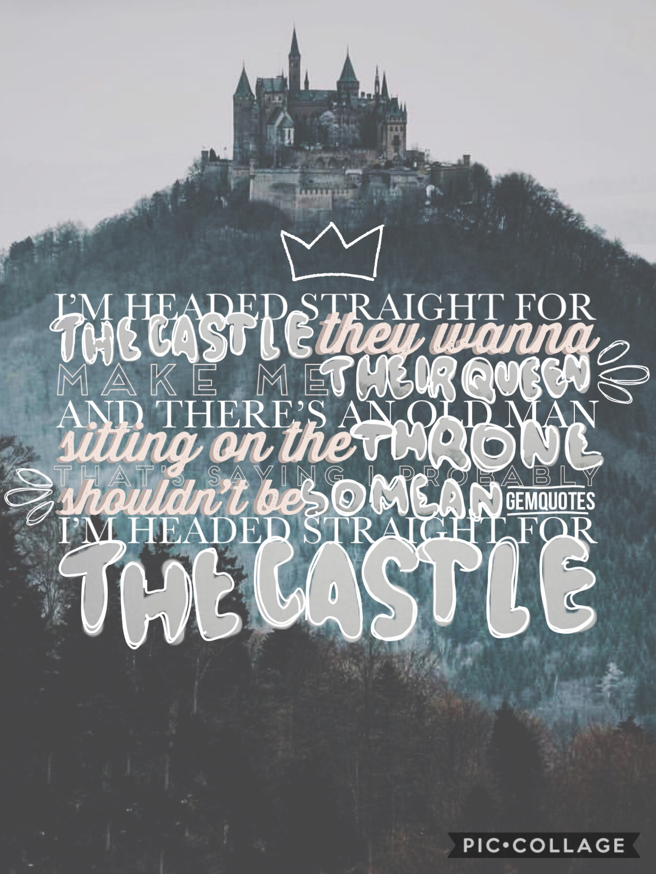 “👑 ţąƥ👑”
“Castle” by Halsey. Been listening to her today😁 and she’s pretty good, ima do more stuff from her. Hope u all are happy and healthy! I’ve been working on school stuff and other personal projects, so i’m busy😂 sending love and good health~❤️