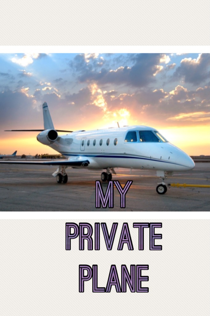 My private plane 