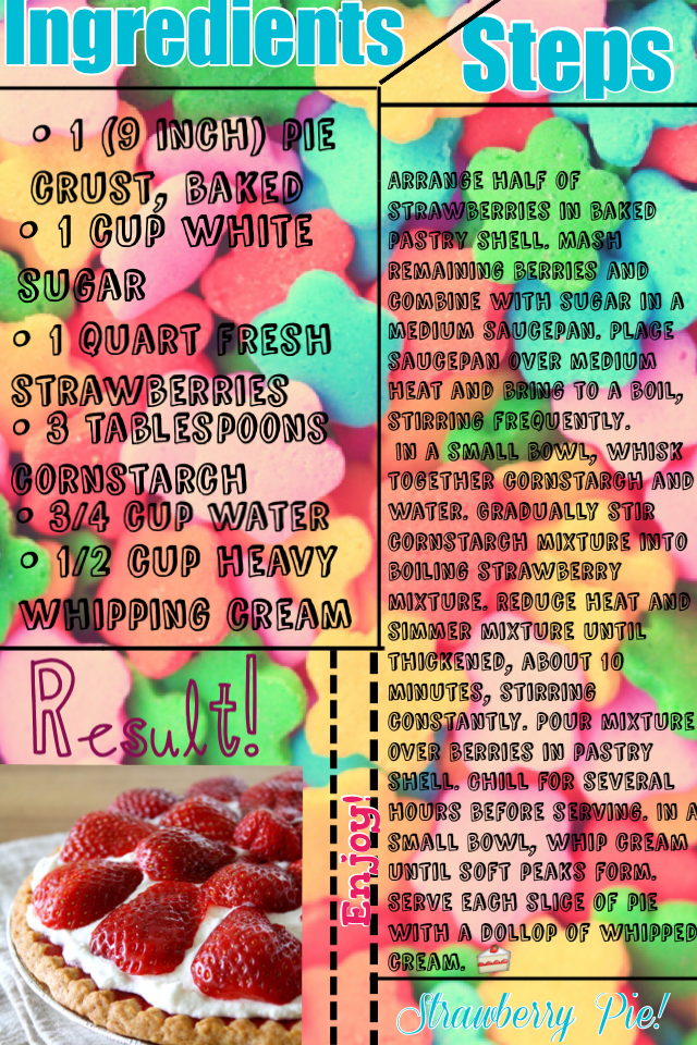 Entry for PicCollage's pie contest. Hope you guys like it!😊