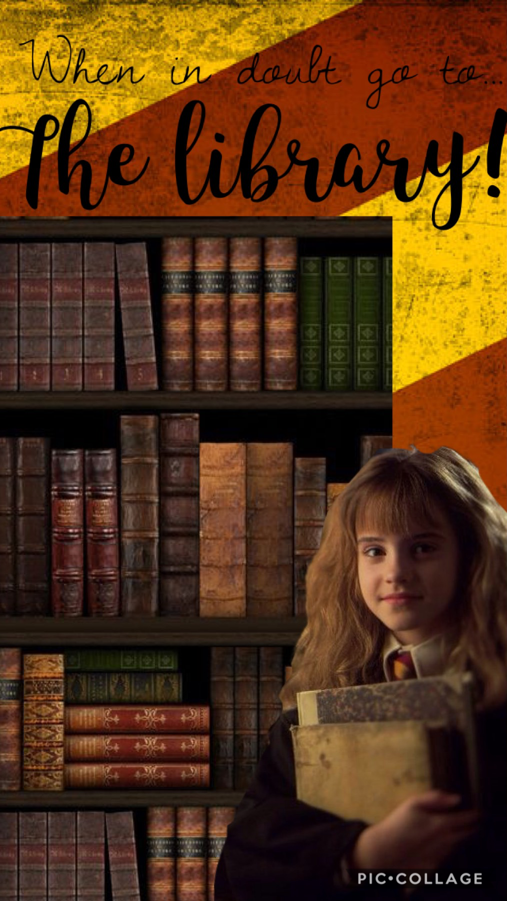 First Collage 
📚Plz Tap📚


My favourite character is Hermione. Who is yours? Comment your answers.