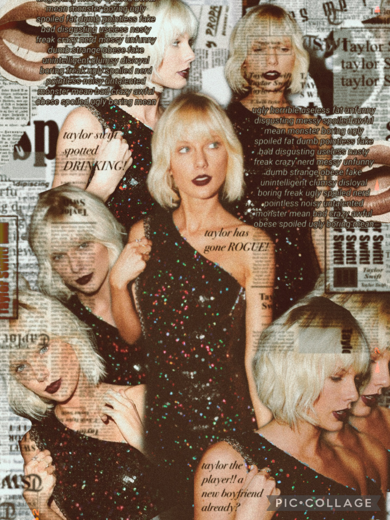 💭tap!💭
hey besties! how are you? <3 i finished this collage like five weeks ago but never got around to posting it ig- it’s inspired by reputation and how people always gossip and spread rumors about taylor and literally just people in general :/ luv u! 💗