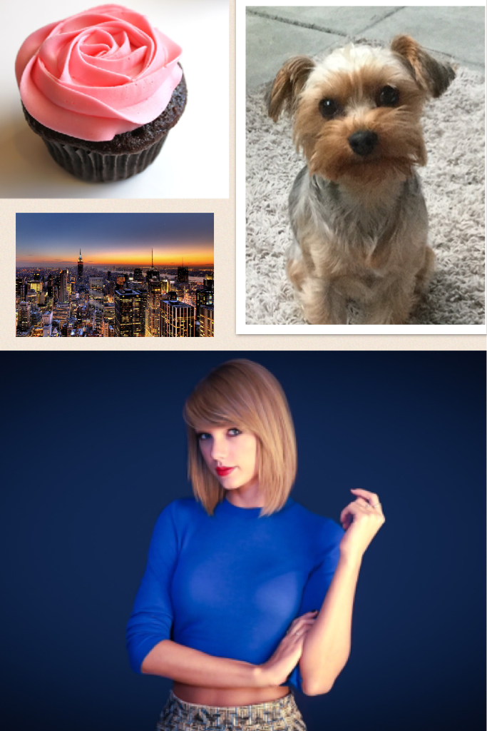 #AllAboutMe

-I am a huge Swiftie
-I LOVE LOVE LOVE LOVE Dogs!
-I am OBSESSED with Cupcakes! 
-I really want to go to New York some day. 