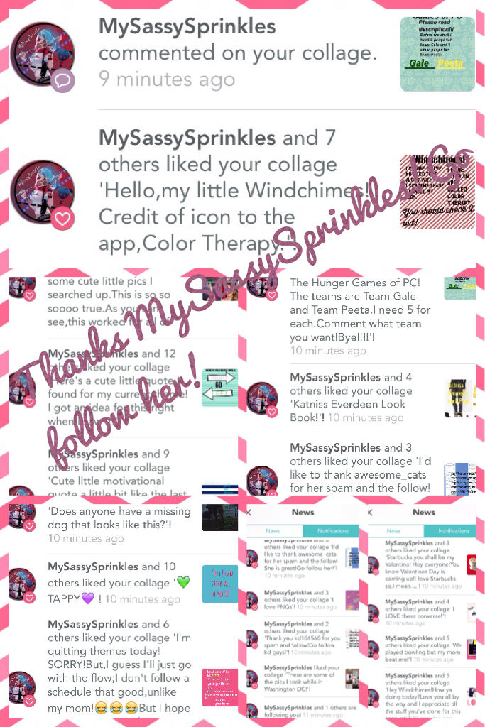 Thanks MySassySprinkles!Go follow her!