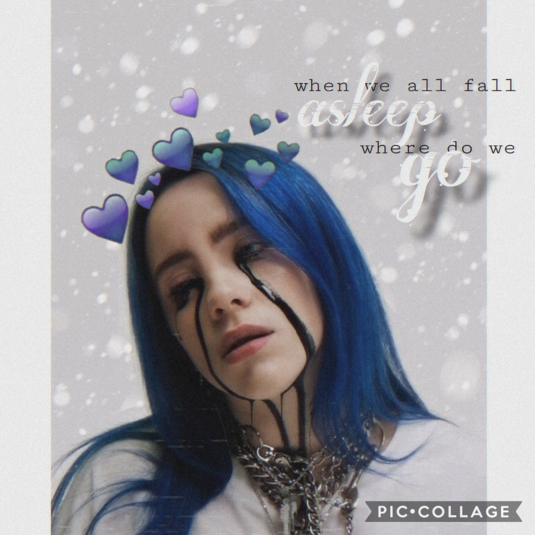 i’m having so much fun. i’ve been working on edits for literally 3 hours now. i’ve listen to the thank u, next album 3 times and now. i’m-
background/stickers/text/filters: PicsArt
lyrics: bury a friend - billie eilish 