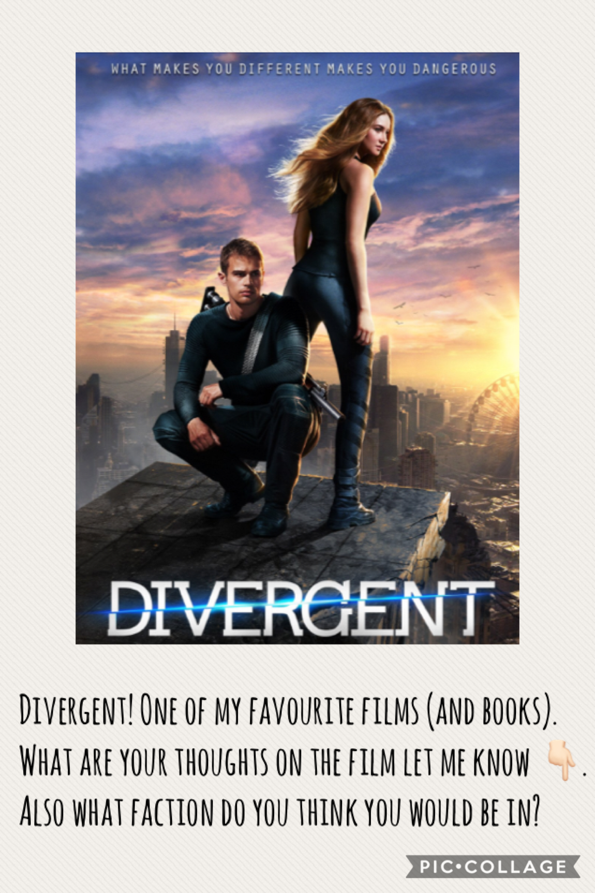 Divergent!!! I think I would be in Amity how about you?