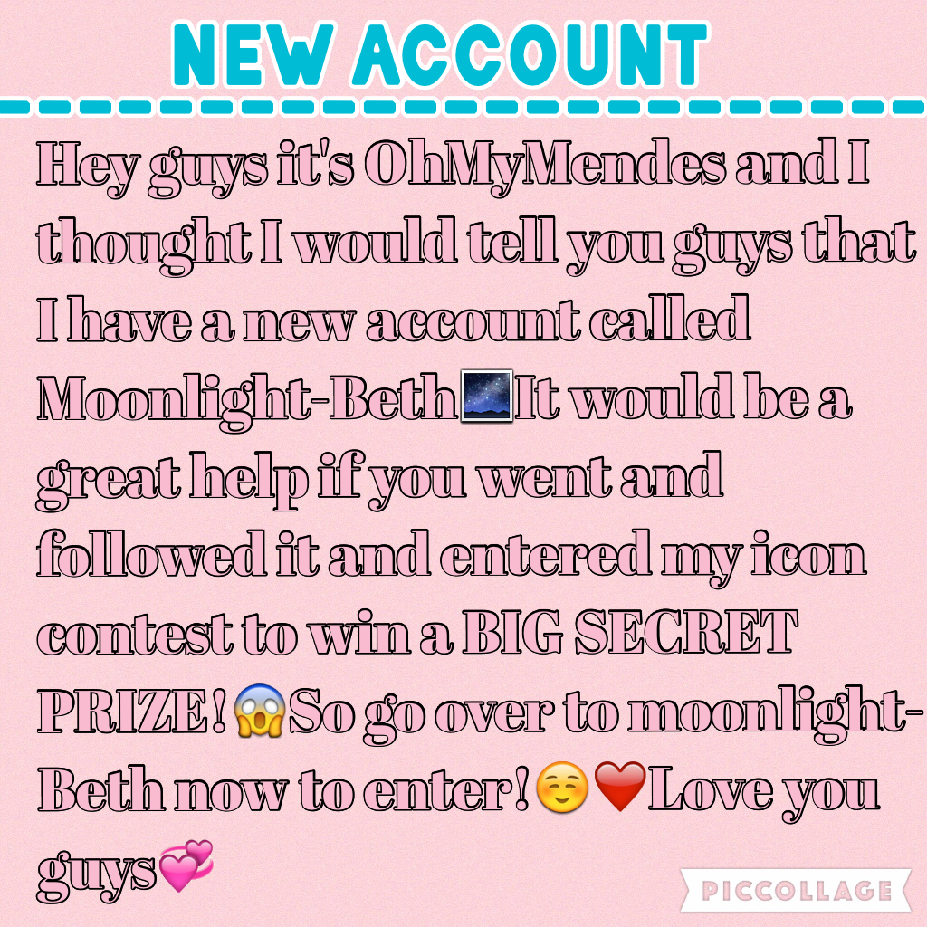 new account Moonlight-Beth💞☺️Go follow please📲