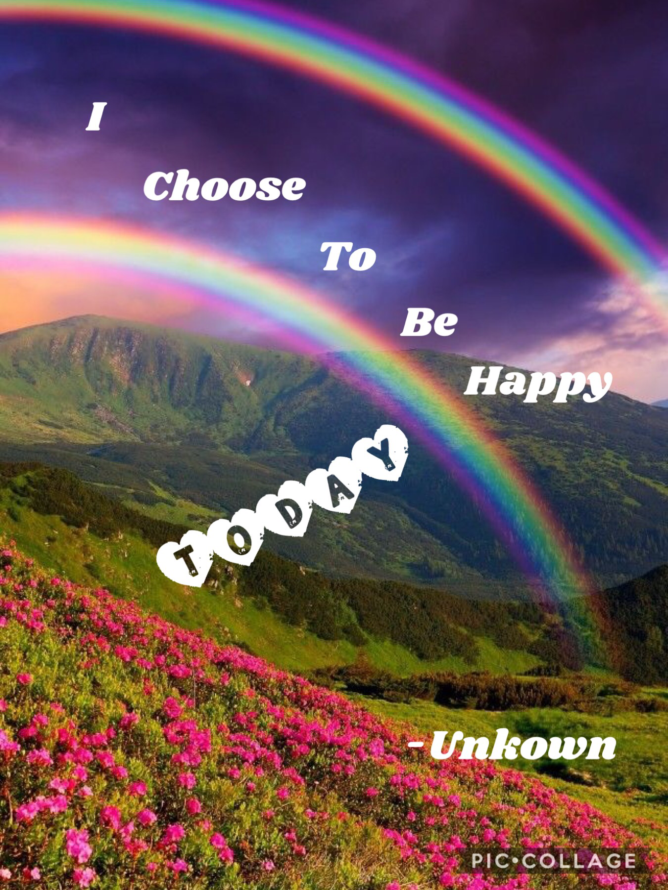 "I choose to be happy today." -Unknown