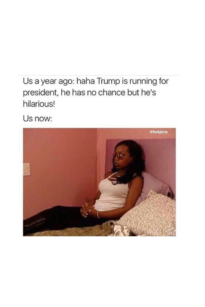 Y'all how did we get to the point that Donald Trump running the United States of America??