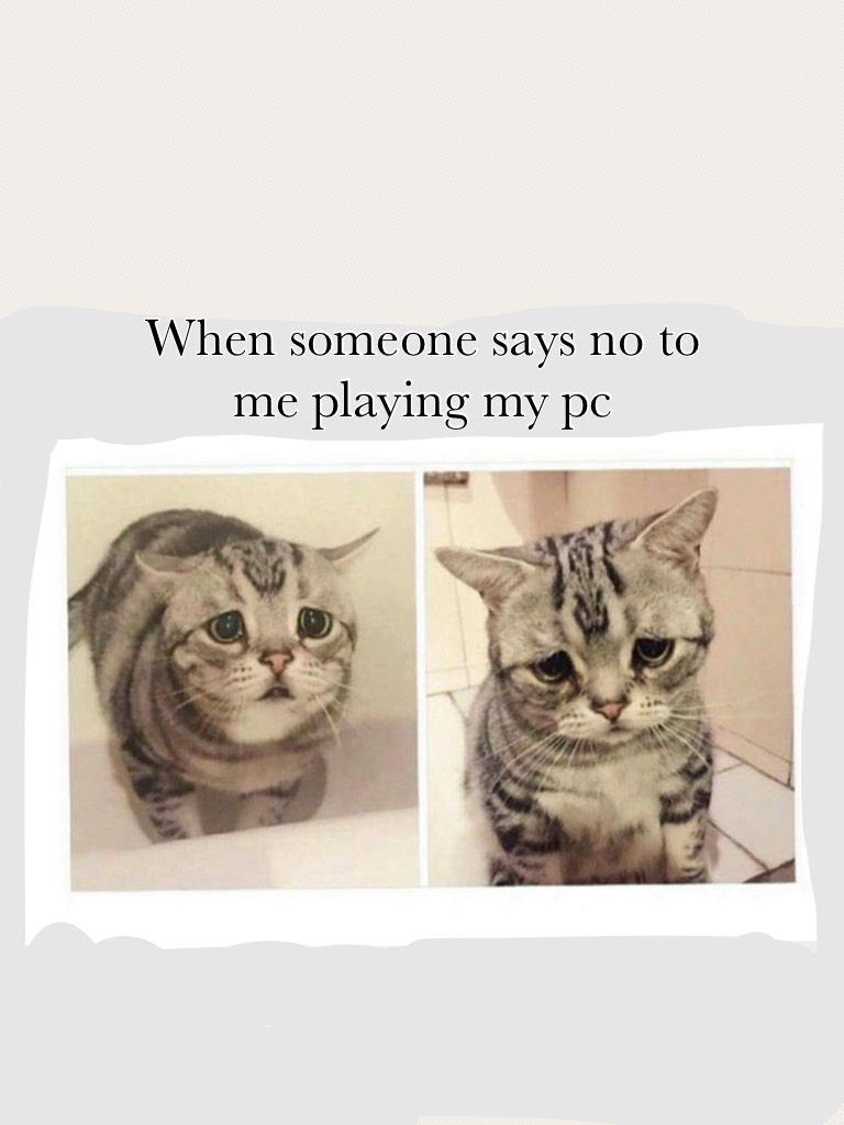 When someone says no to me playing my pc