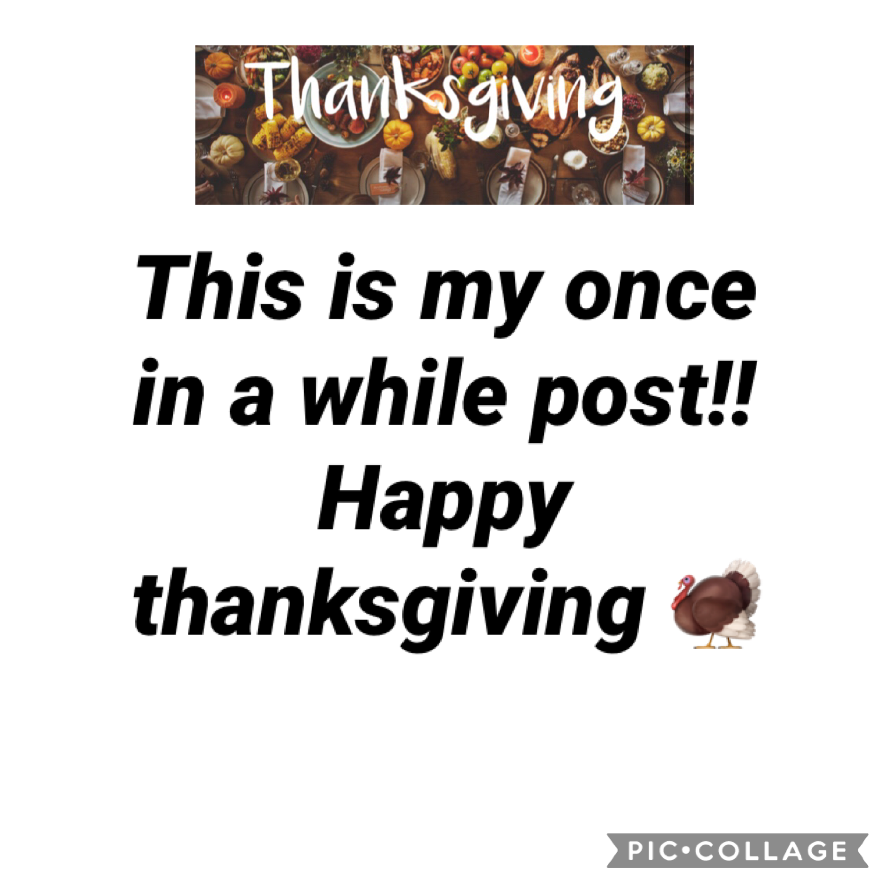 Happy thanksgiving!! This is my once in a while post. Goodbye!