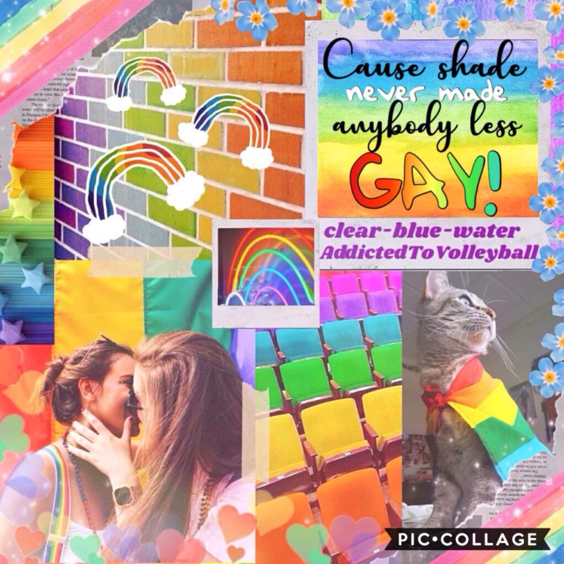 ✨T A P✨
Another Pride Month Collab with AddictedToVolleyball. I did the bg but it was a bit ago so it's kinda bad.
QOTD: Are you a member of the LBGTQ+ community?
AOTD: No but I completely support the community