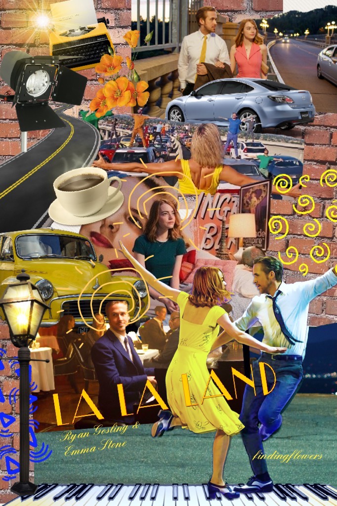 Here's a very cluttered collage but I love La La Land way too much, so now it's here. 🌃Also I started watching Dodie and that may very possibly be the smartest thing I've done all week 🌞