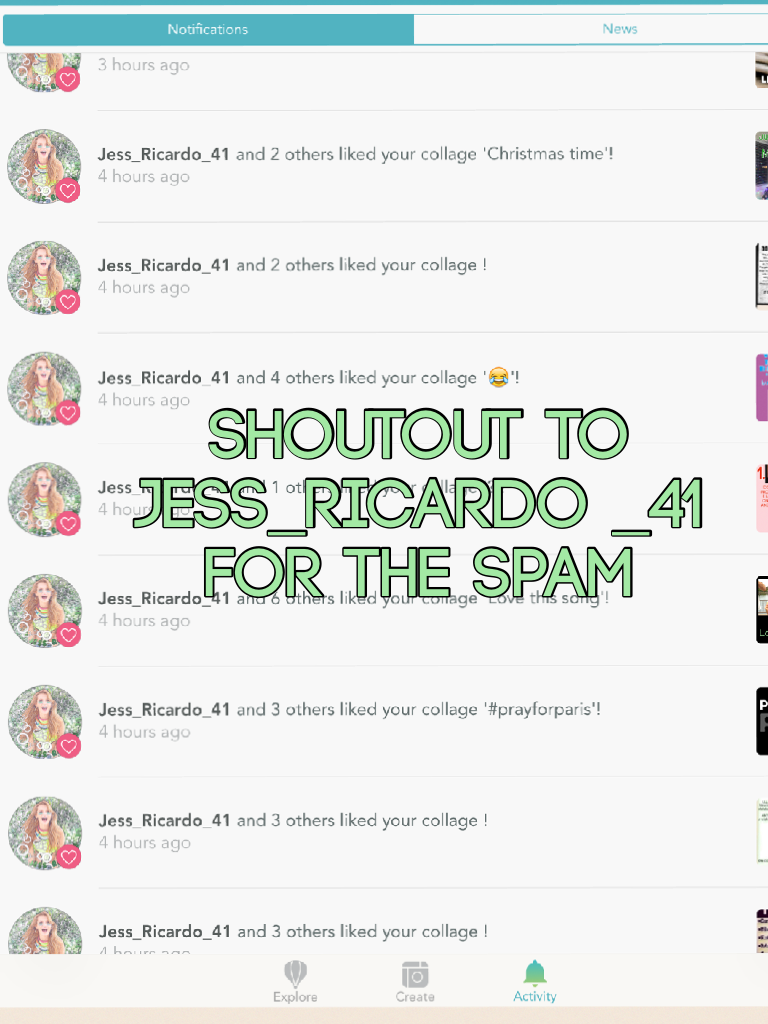 Shoutout to Jess_ricardo _41 for the spam