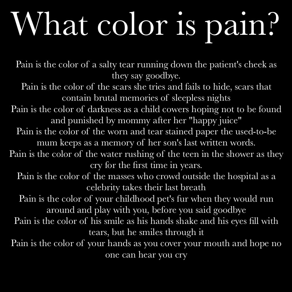 What color is pain?