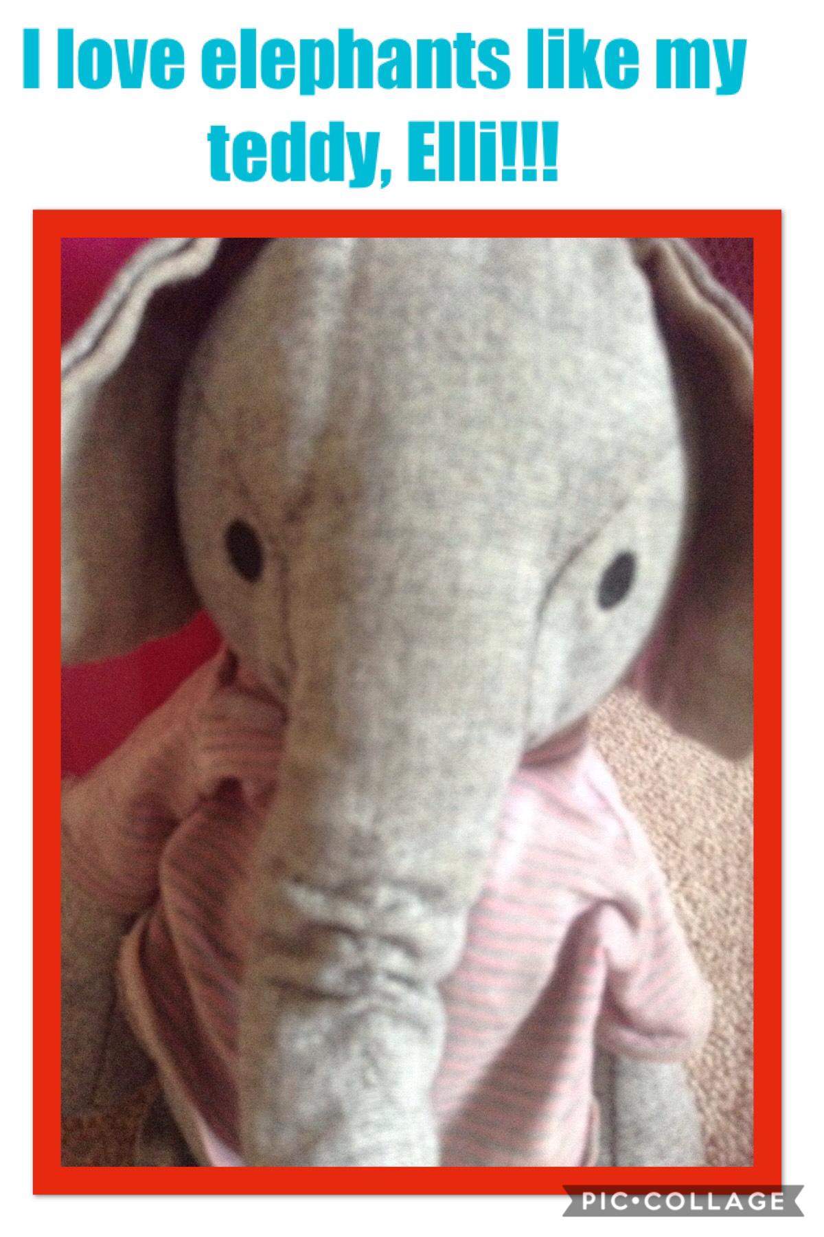 Elli is an elephant I love her. I got her when I was a baby👶🐘🐘