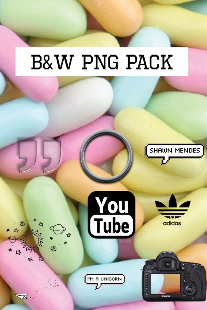 B&W png pack! Finally