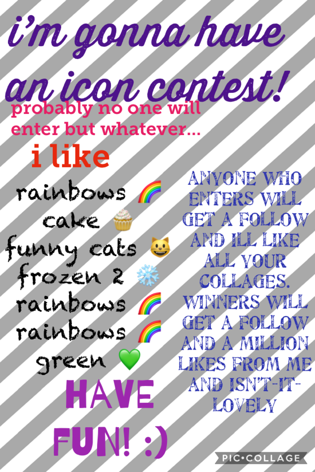 🌈tap🌈 
icon contest! 
pls enter!
yay!