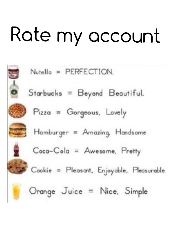 Rate my account