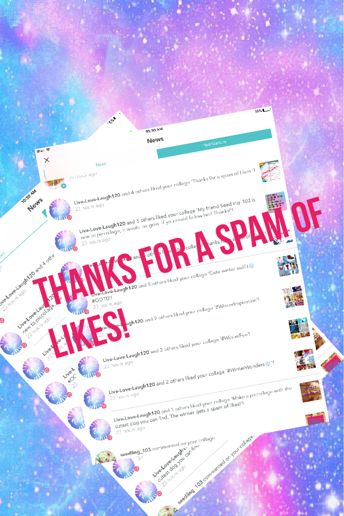 Thanks for a spam of Likes!