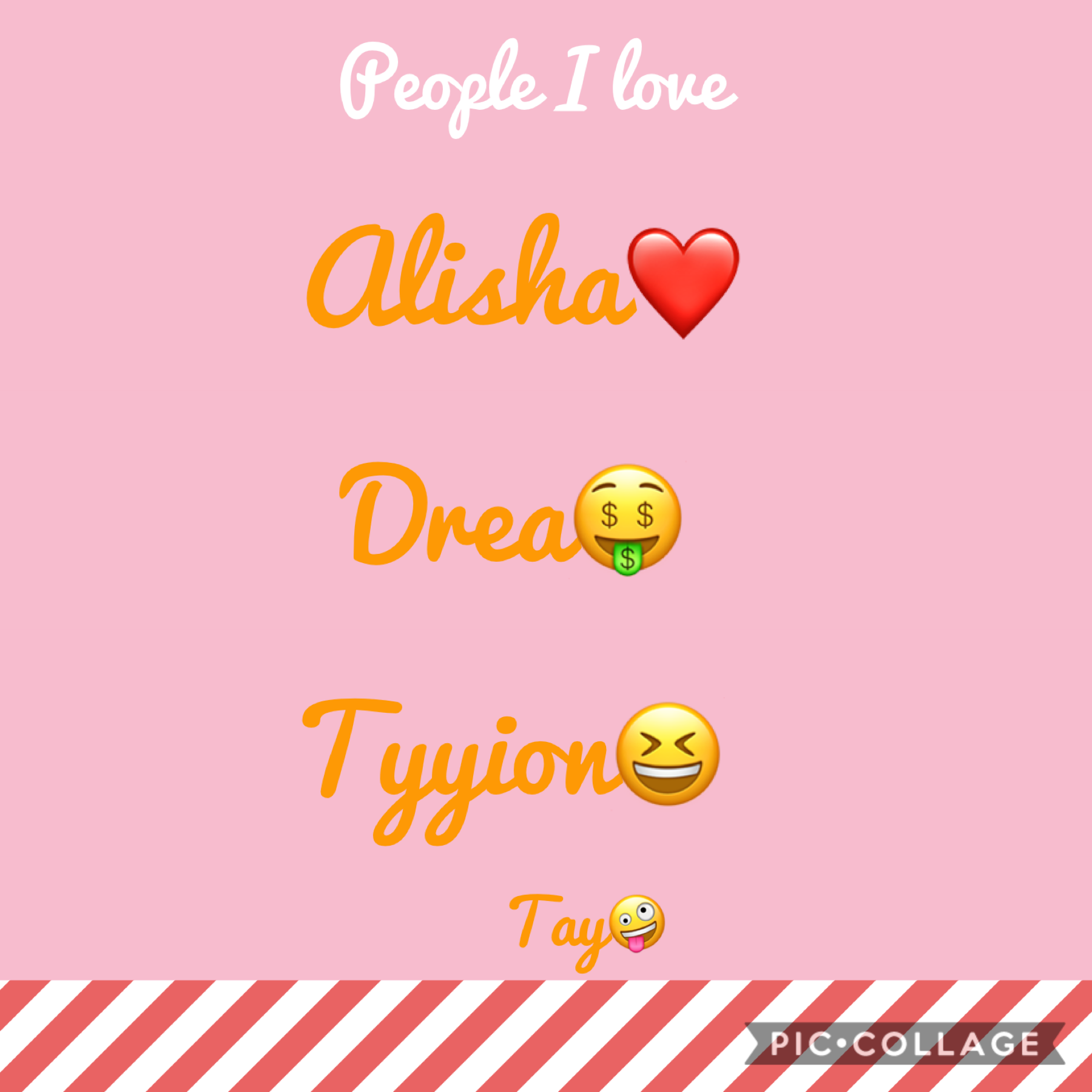 I love all these people as friends and the one with the heart(alisha) is my girl friend 