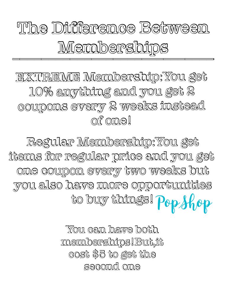The Difference Between Memberships