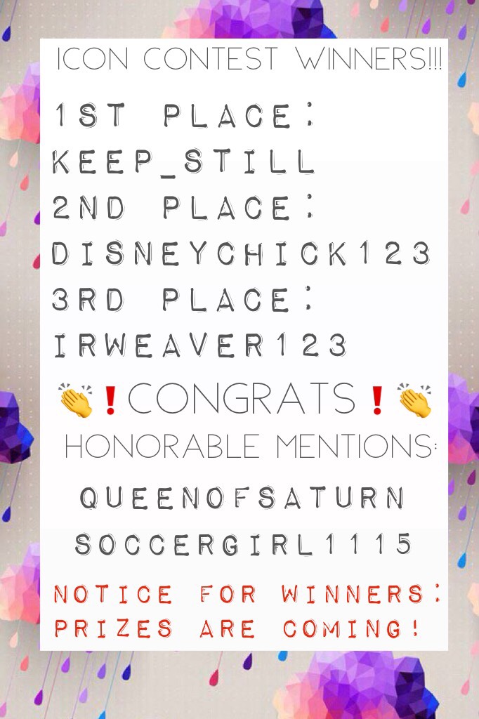 🦄Tap Magic🦄
Posted: 1/7/18
Congratulations Winners!!! P.S. - I may be REALLY inactive due to school. ~❤️, typicalfeelings 