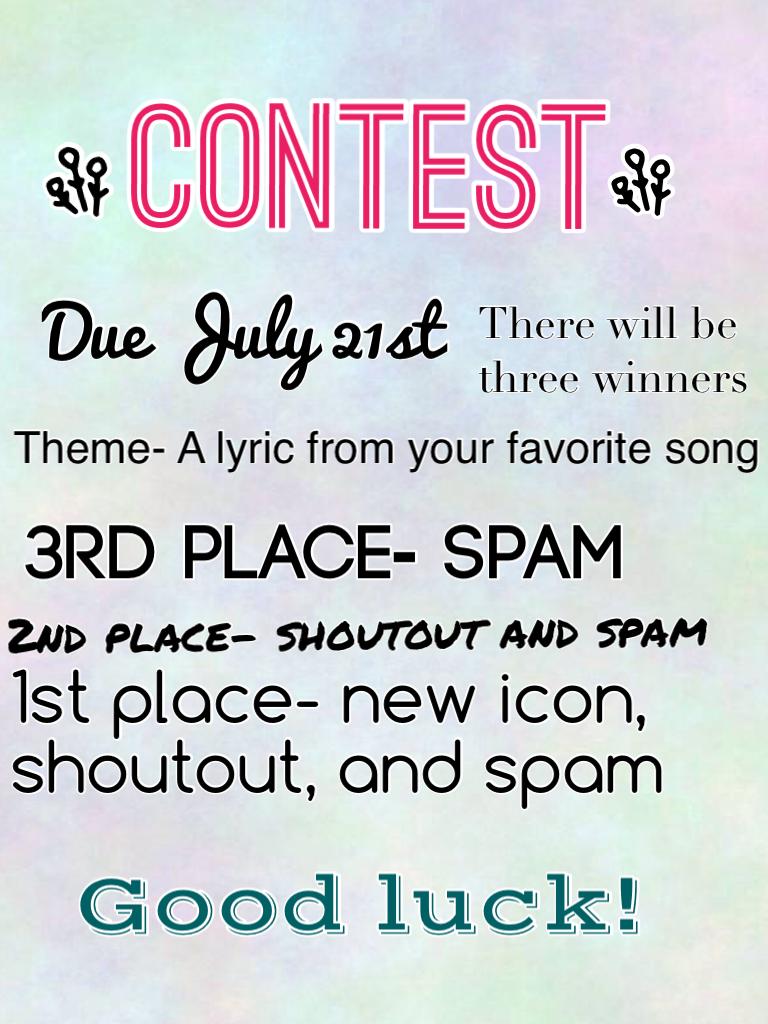 Contest! Due July 21st