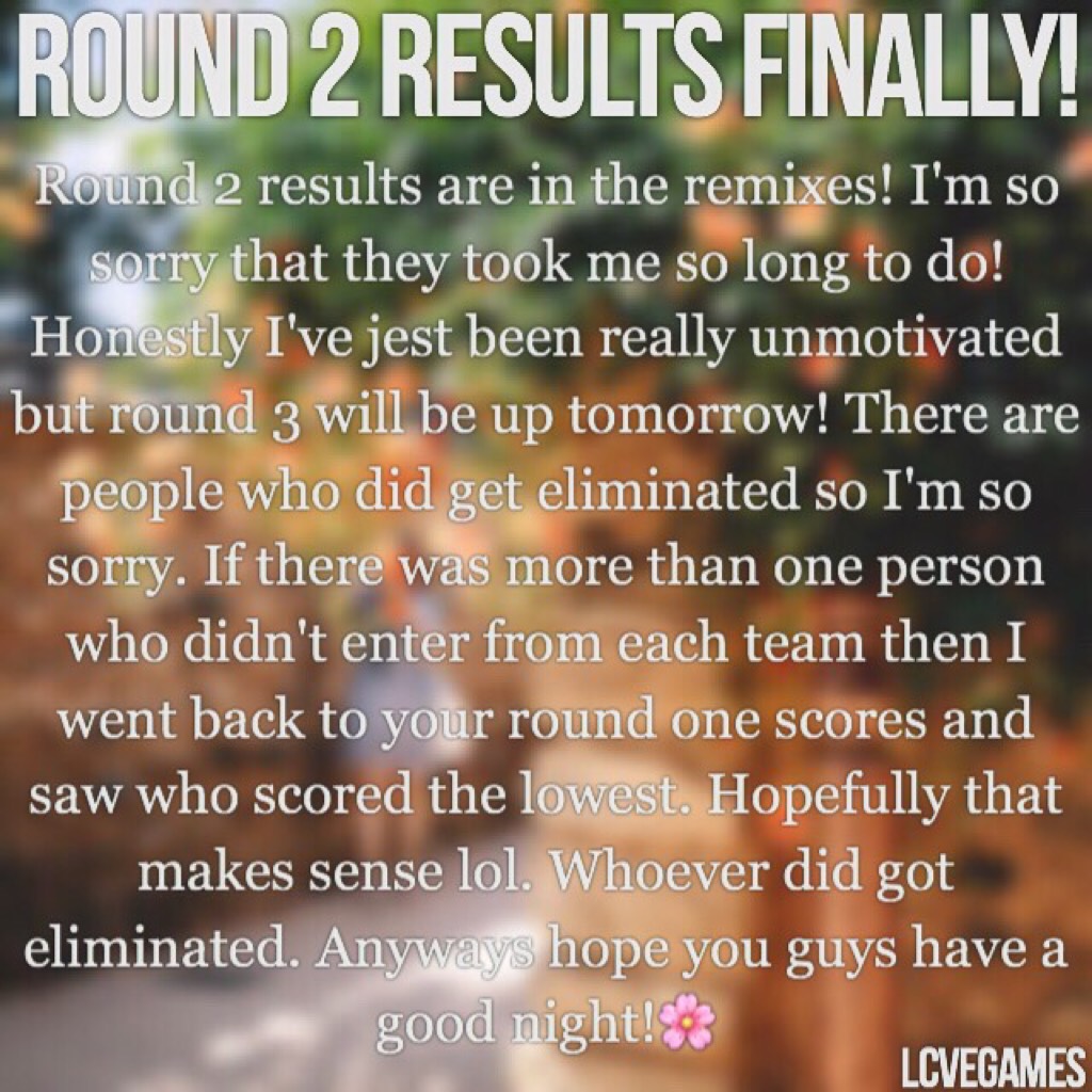 tap
Round 2 results are in remixes! Check em out!💓
