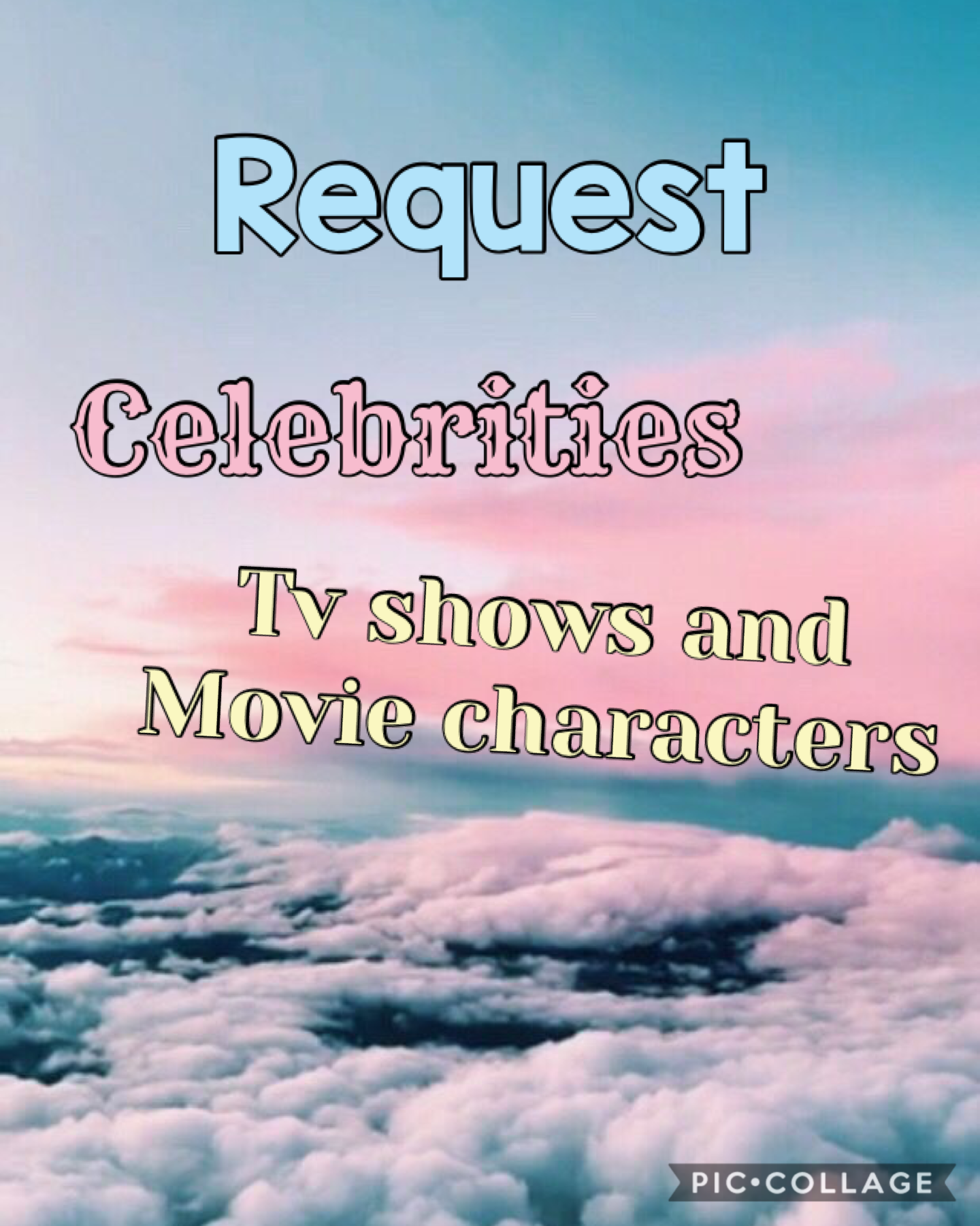 Request tv shows and movie characters and celebrities 