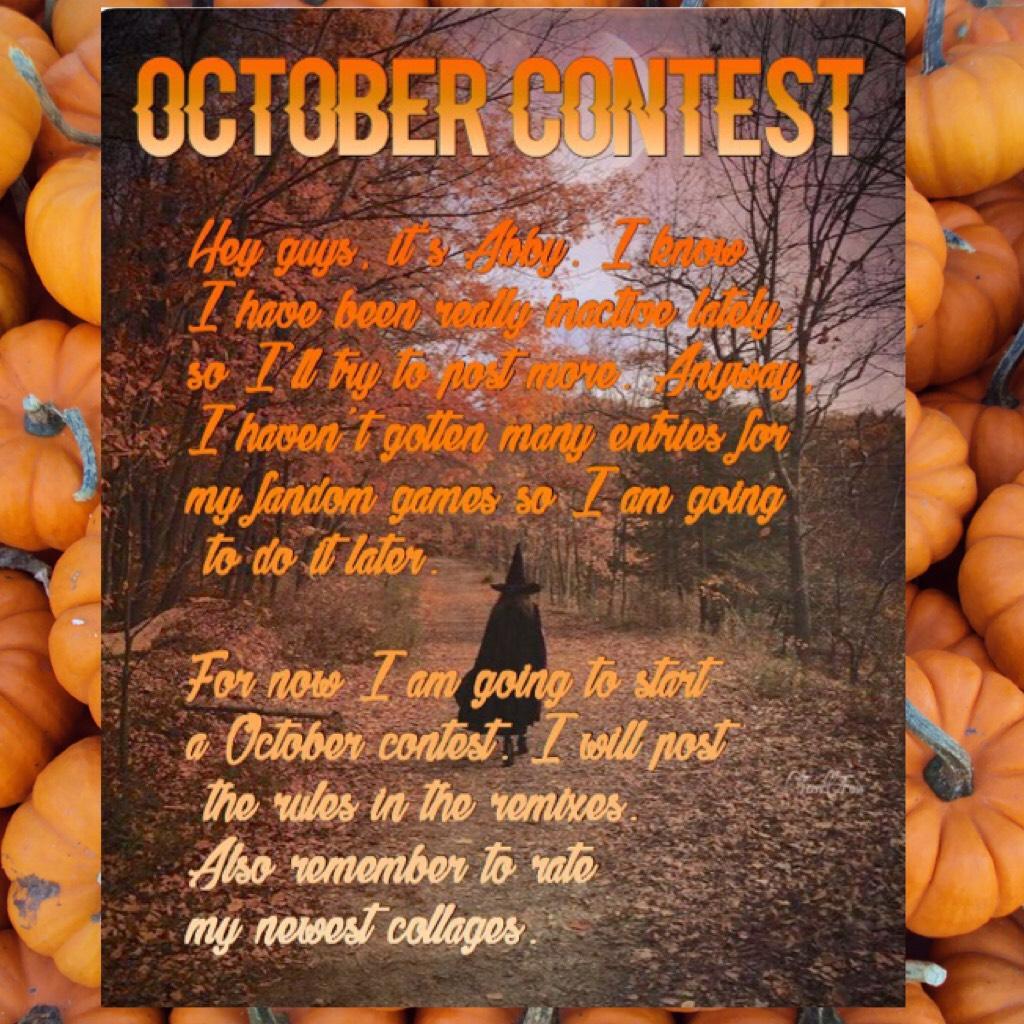 🍁October🍁
Here's a contest, hope you guys enter. I'm putting the info in the remixes.