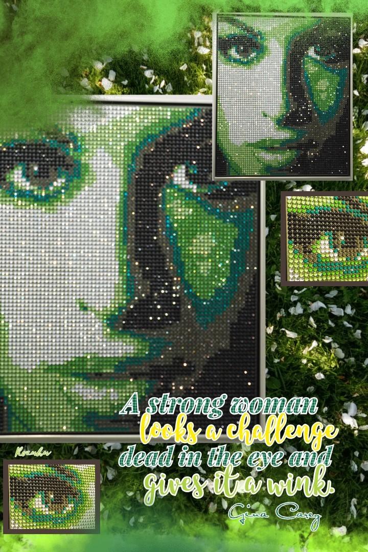 I Love this beautiful art made by  a Finnish artist called Mari Keto and thought it would make a fine collage 💚💚💚