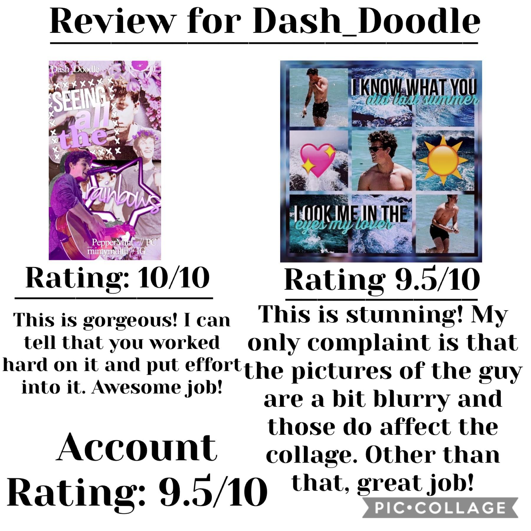Review for Dash_Doodle 👍🏻👏🏻💕 Awesome job!! 😀