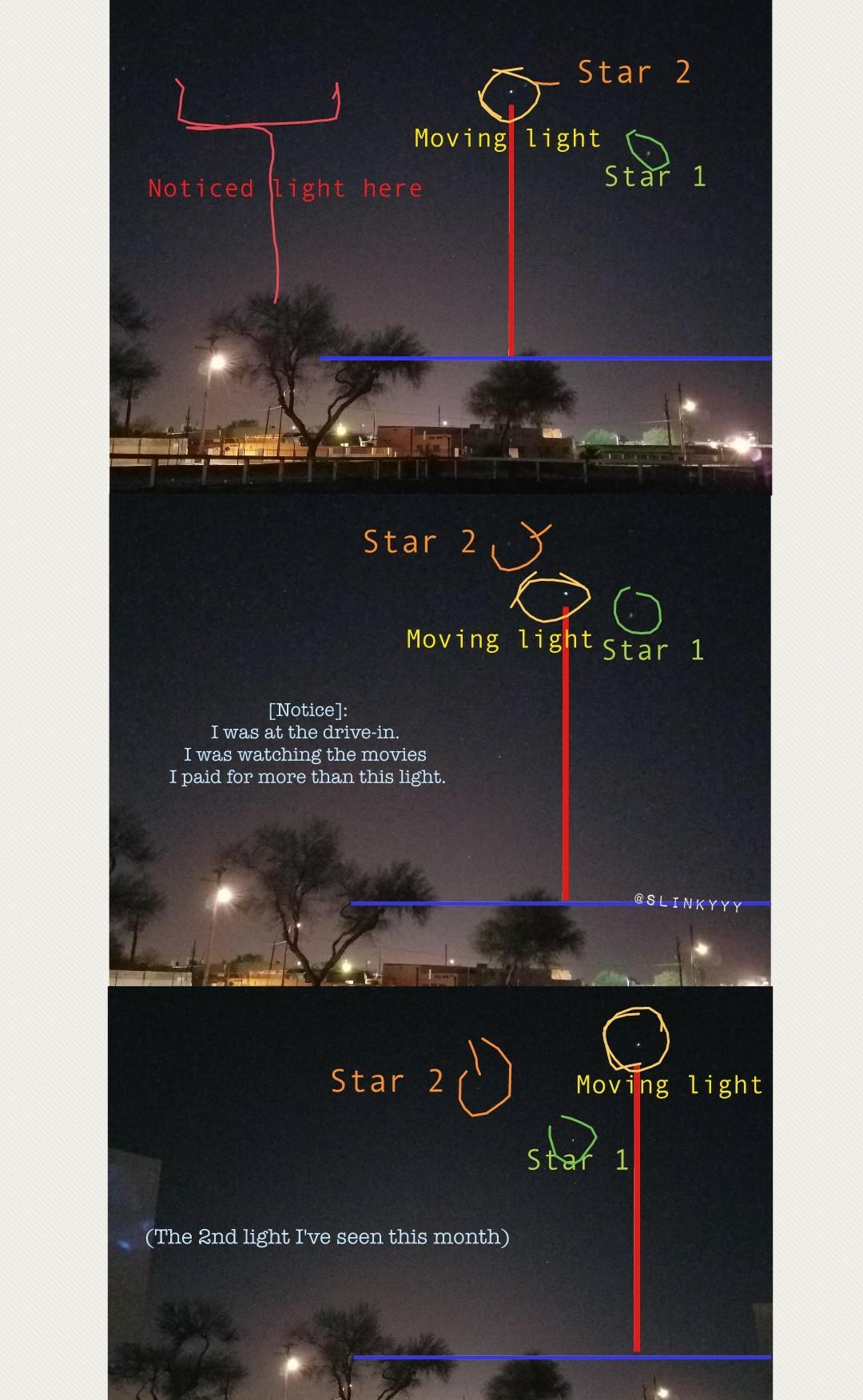 ♧click♧
FREAKY, OR WHAT? There could be 100s explanations as to why these lights are showing here in Phoenix, Az. they move SO slow, they are extra bright, and when you look in binoculars, its glowing blue&red. what is it? in my religion, the bible talks 