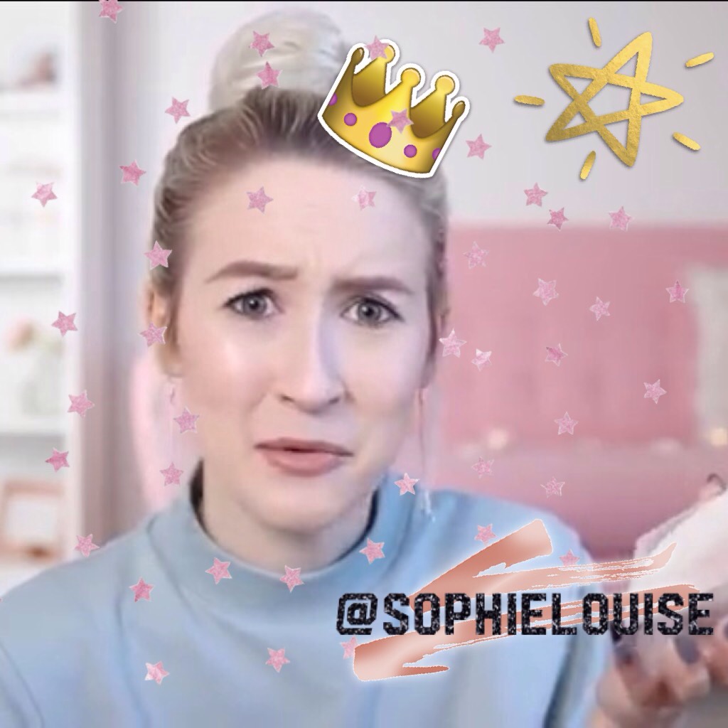 👑T•A•P👑
YOUTUBE: Sophie Louise
INSTAGRAM: @sophhhielouise
🌸A screenshot from the new video out today! (2/03/17) It wasn't a makeup vid so this screenshot and edit isn't amazing but oh well!🌸