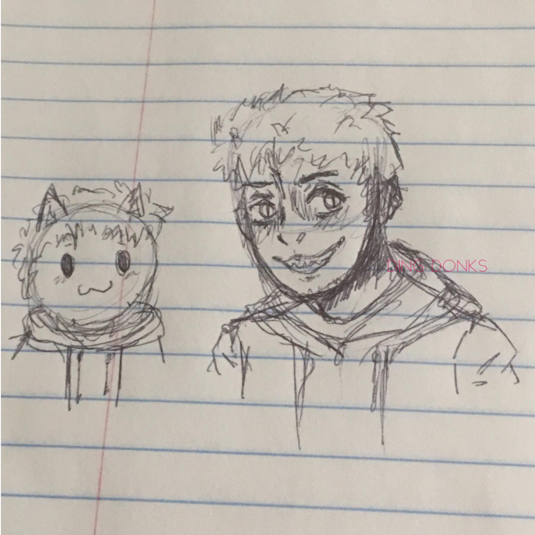 Tap
So basically pets as humans cause I’m trying to distract myself from school work. Also when I finished this I looked up human to cat years and I should have make him look 10 years older but idk how to draw people so UwU 