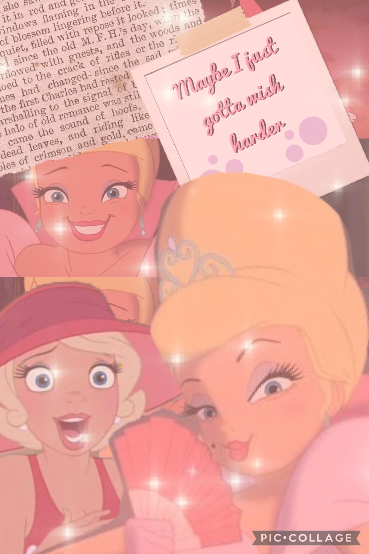 💖Tap💖
Charlotte off of princess and the frog 
She’s my absolute favorite 😂 also theirs a pink png filter thing you can collect on this collage!!❤️✨