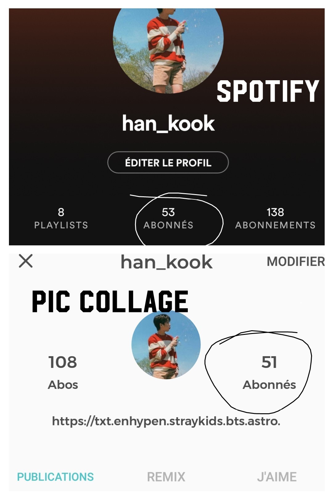I officially have more followers on Spotify than on Pic collage, I never think at this XD 