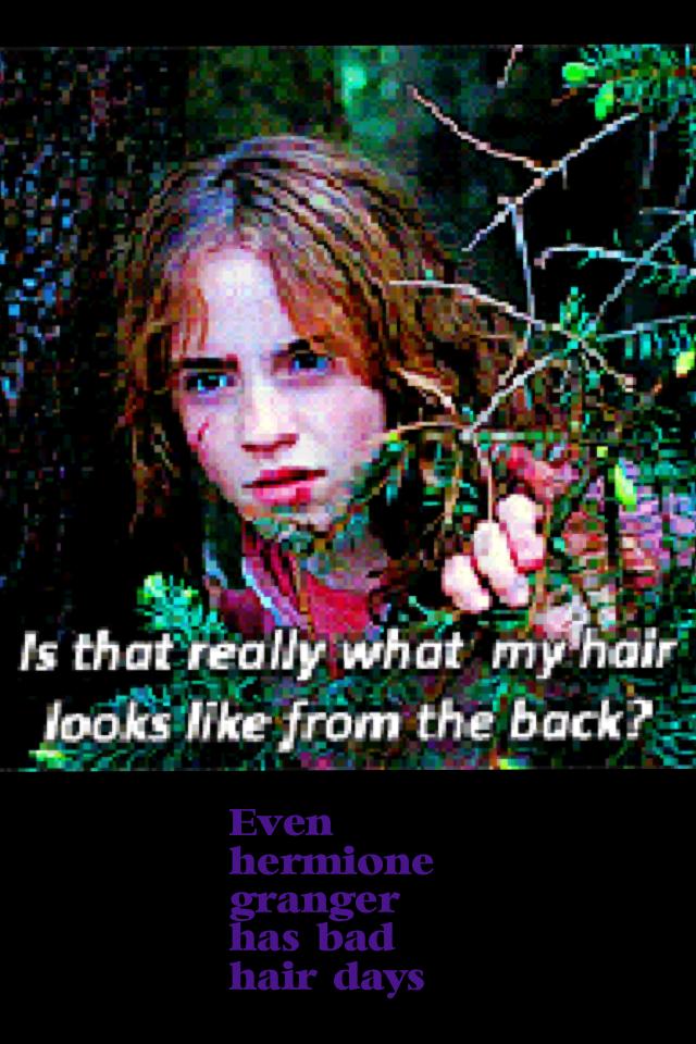 Even hermione granger has bad hair days