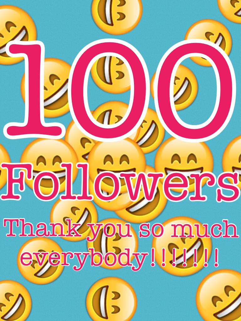 Finally to 100 followers!!!!!!!!!!!!