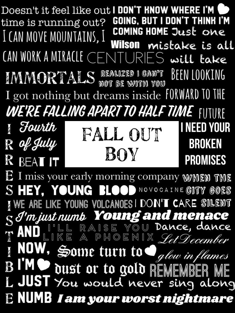 Fall Out Boy! This took way longer than I intended.