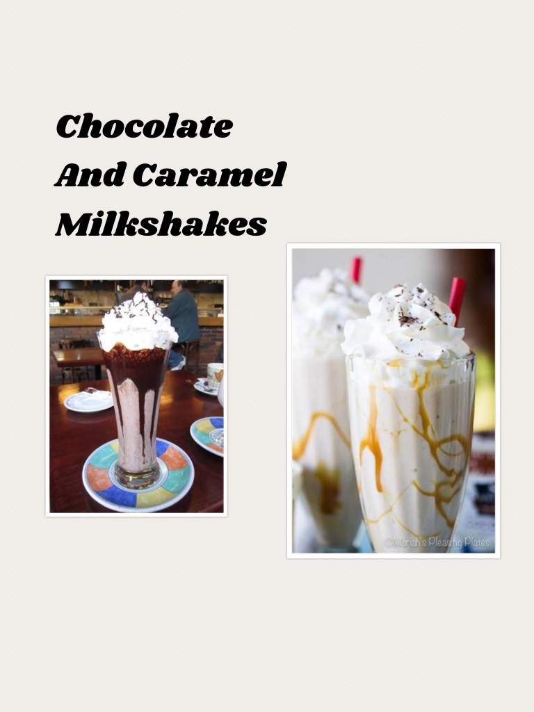 Chocolate And Caramel Milkshakes
