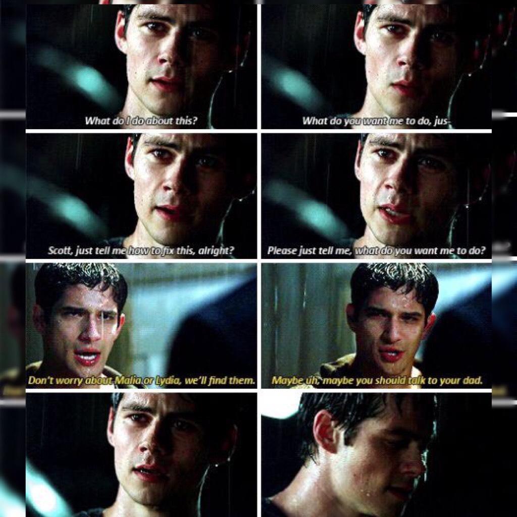 OMG WHEN SCOTT EXCLUDES STILES FROM HELPING😩😩 MY HEART😭